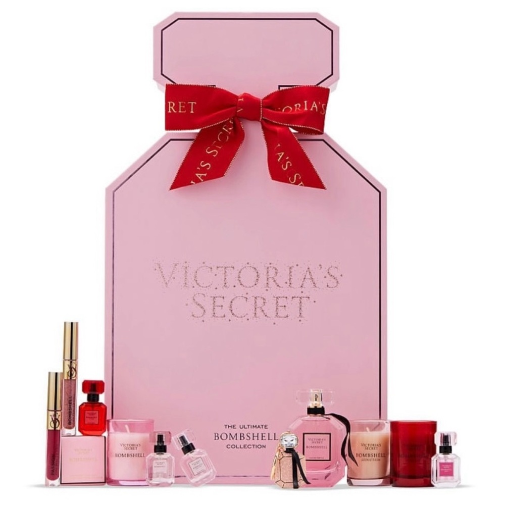 New Victorias Secret Bombshell Perfume Lipgloss 12 Day Advent Calendar Gift Set💝